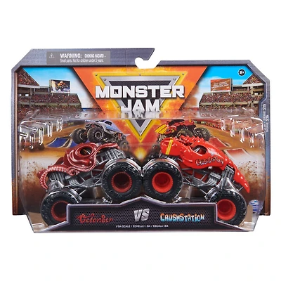Monster Jam, Monster trucks en métal moulé Octon8er Vs. Crushstation officiels, échelle 1:64