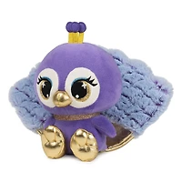 P.Lushes Designer Fashion Pets, Priscilla Plume, paon en peluche de luxe, violet/or, 15,2 cm