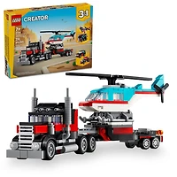 LEGO Creator 3 in 1 Flatbed Truck with Helicopter Toy 31146