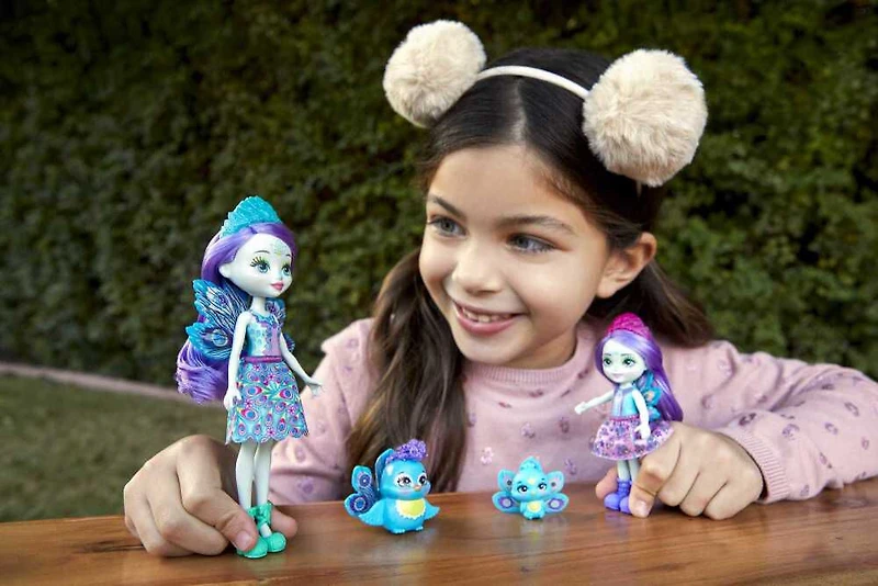 Enchantimals-Soeurs Patter et Piera Paon avec 2 figurines animales - Notre exclusivité