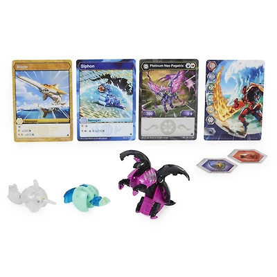 Bakugan Evolutions, Coffret Platinum Power Up Neo Pegatrix avec Nano Blade et Siphon
