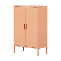 Crea Meuble de rangement avec 2 portes en métal Orange