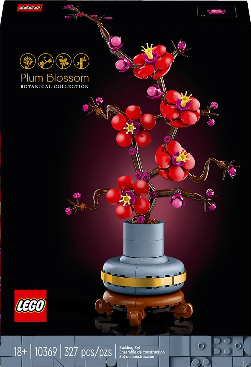 LEGO Icons Plum Blossom Flower, Building Set for Teens and Adults, Artificial Flower Decor, 10369