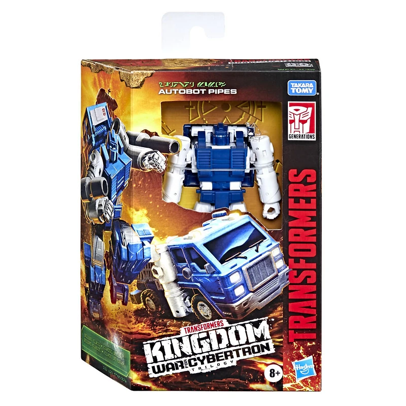 Transformers Generations War for Cybertron: Kingdom, figurine WFC-K32 Autobot Pipes classe Deluxe