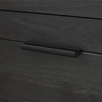 Fynn Table de chevet avec organisateur de fils Chêne gris