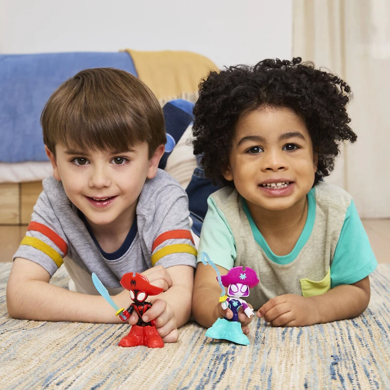 Marvel Spidey et ses Amis Extraordinaires Water-Webs, figurines Pirate Miles " Spin " Morales et Pirate Ghost-Spider