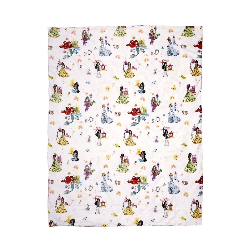 Ensemble de literie 2 Articles Princesses pour Enfant, comprenant une Couette et une Taie d'Oreiller