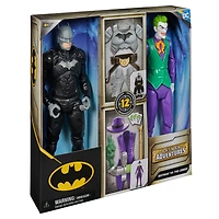 DC Comics, Batman Adventures, Batman vs The Joker, Coffret de 2 figurines articulées, 12 accessoires d'armure, jouet de super-héros de 30 cm
