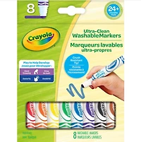 Crayola Ultra-Clean Washable Gumball Tip Markers, 8 Count