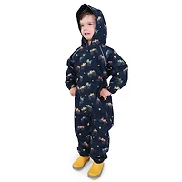 Kids Thin-Lined Rain Suits  | Big Trucks - 3T (3-4Y)