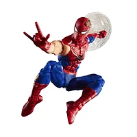 Marvel Legends Series Magic: The Gathering, figurine Spider-Man endommagé au combat avec carte premium exclusive