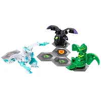 Bakugan, Starter Pack 3 personnages, Haos Nillious, Créatures transformables à collectionner.