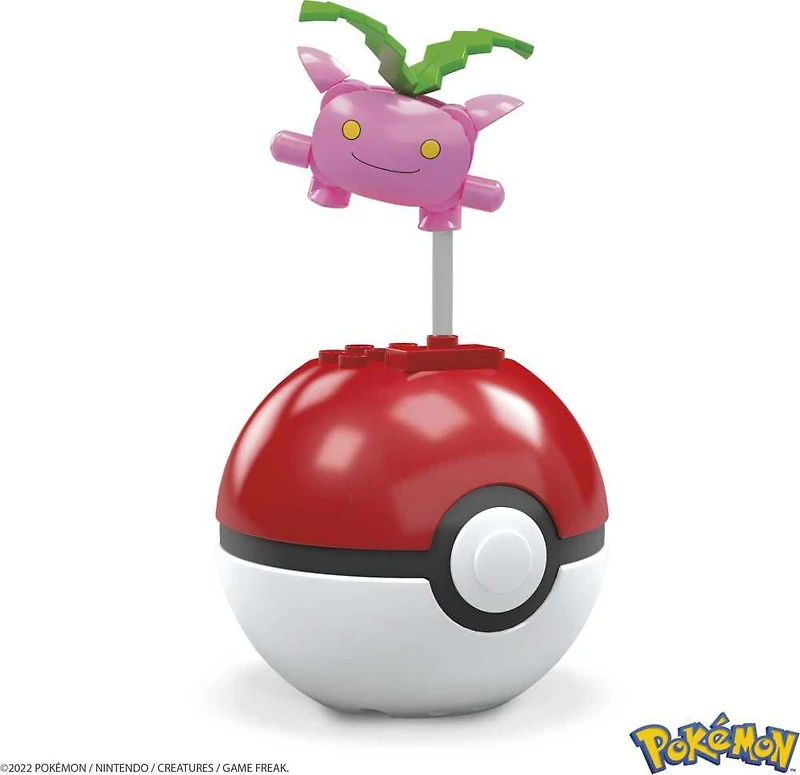 MEGA Pokemon Hoppip building set with 21 pieces and Poke Ball
