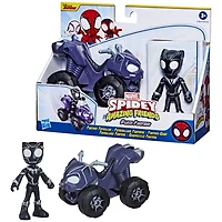 Marvel Spidey and His Amazing Friends Black Panther Action Figure And Panther Patroller Vehicle