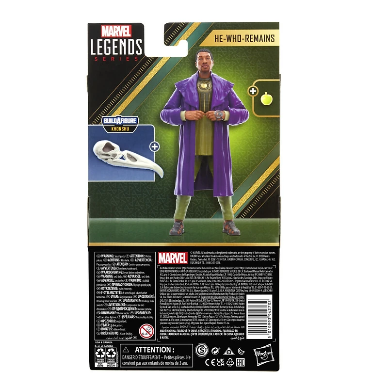 Marvel Legends Series, série Loki, figurine de collection He-Who-Remains de 15 cm MCU Disney+, 1 accessoire et 1 pièce Build-a-Figure