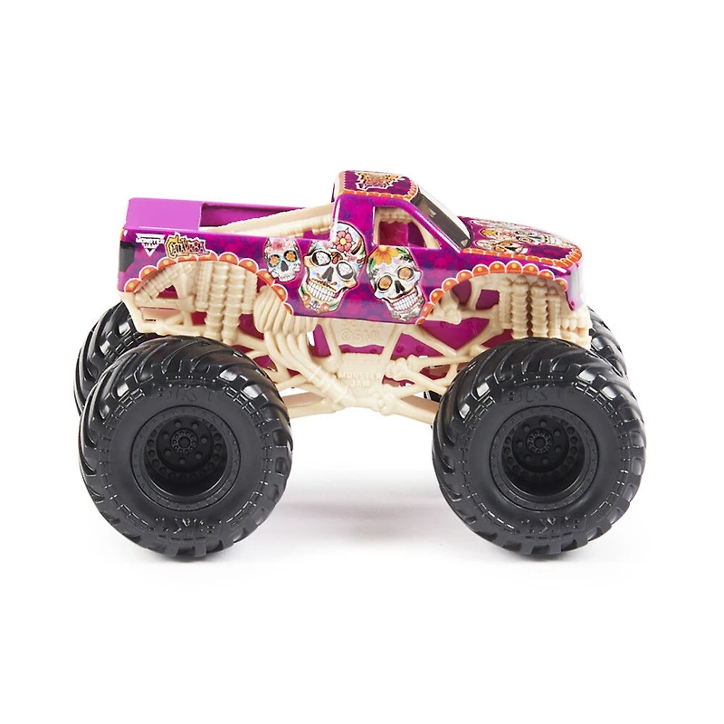Monster Jam, Monster trucks Grave Digger Vs. Calavera officiels, véhicules en métal moulé à collectionner, échelle 1:64, jouets pour garçons à partir de 3 ans