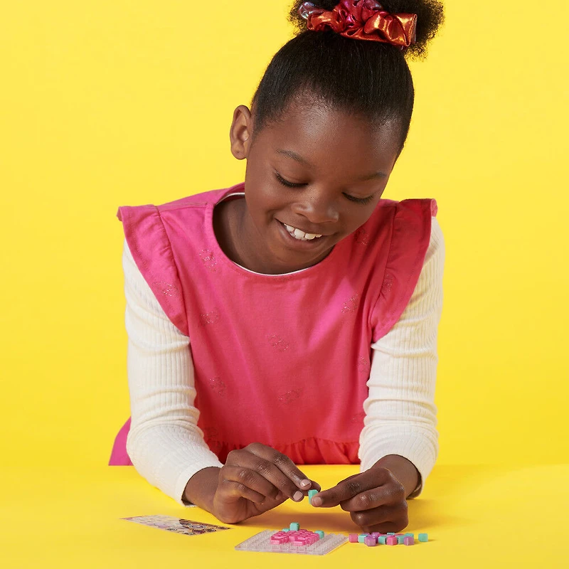 Pixobitz, Metallic Pack with 156 Exclusive No Heat Water Fuse Beads, Decos and Accessories for 3D Creations, Christmas Gifts, Arts and Crafts