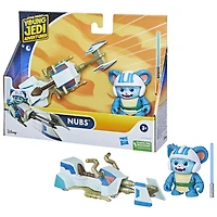 Star Wars Les Aventures des Petits Jedi figurine Nubs avec Speeder Bike, échelle 10 cm, jouets préscolaires Star Wars