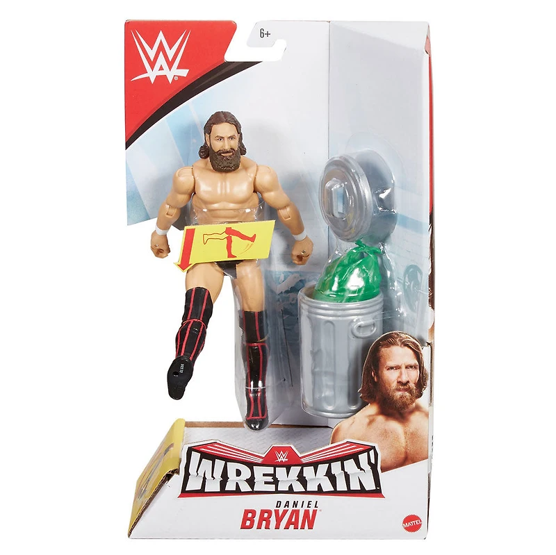 Figurine articulée Daniel Bryan Wrekkin' WWE de 15 cm (6 po) avec accessoire fracassable
