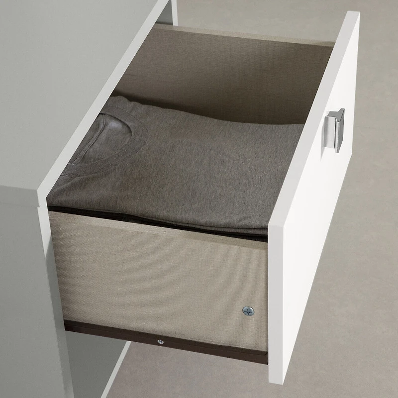 Cookie Table de chevet 1 tiroir Gris clair et Blanc