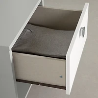 Cookie Table de chevet 1 tiroir Gris clair et Blanc