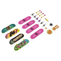 Tech Deck, Coffret de 4 fingerboards Ultra DLX, Mini skateboards personnalisables à collectionner (les styles peuvent varier)