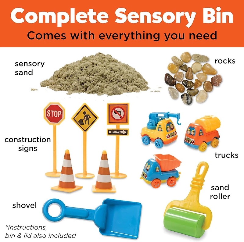 Creativity for Kids Sensory Bin Construction Zone