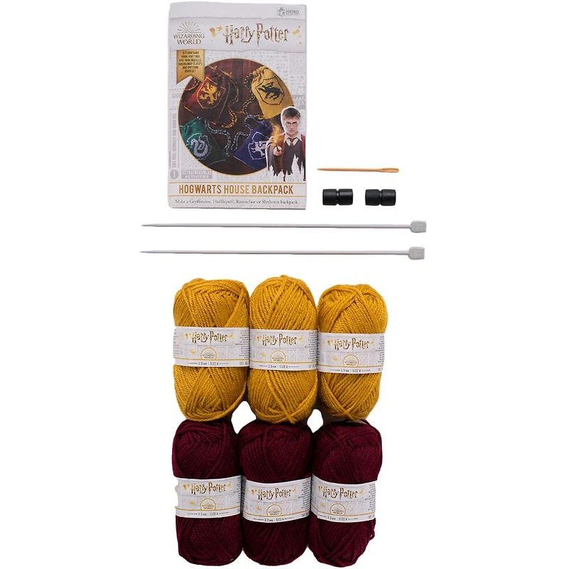 Kit De Tricot De Sac À Dos Réversible - Harry Potter Hogwarts Gryffindor