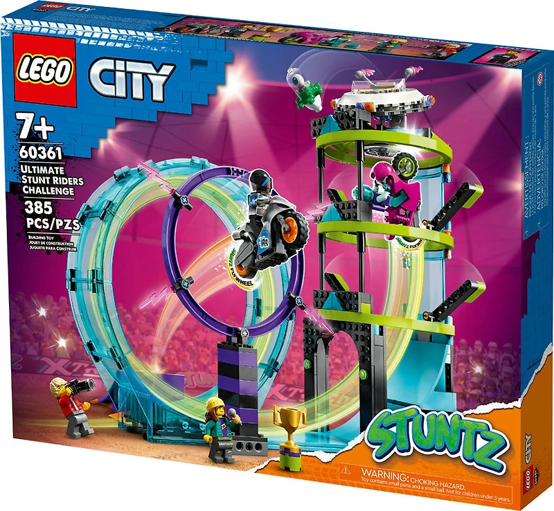 LEGO City Le défi de cascades suprême 60361 Ensemble de jeu de construction (385 pièces)