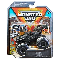 Monster Jam, Monster truck Soldier Fortune Black Ops officiel, véhicule en métal moulé, série Legacy Trucks, échelle 1:64