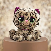 GUND P.Lushes Designer Fashion Pets, Sadie Spotson, léoparde en peluche de luxe douce et élégante, noir et rose, 15,2 cm