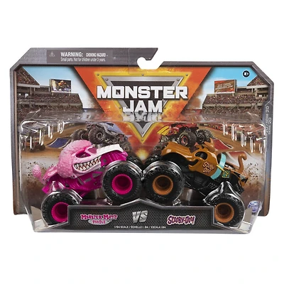 Monster Jam, Monster trucks officiels en métal moulé Monster Mutt Poodle Vs. Scooby Doo Black Ops Die-Cast, échelle 1:64