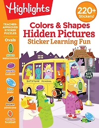 Colors and Shapes Hidden Pictures Sticker Learning Fun - English Edition