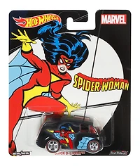 Hot Wheels - Pop Culture - Marvel - Spider-Woman - Véhicule Quick D-Livery