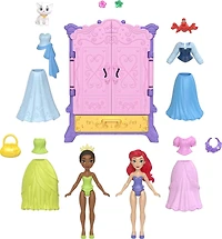 Disney Princess-Coffret La Garde-Robe Royale-avec 2petites poupées - Notre exclusivité