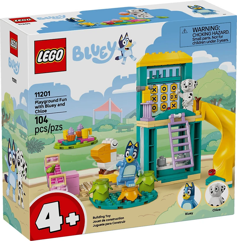 LEGO Bluey Le Terrain de Jeu de Bluey et Chloe , Jouet Préscolaire, Trousse Créative de Construction d'Animaux 11201