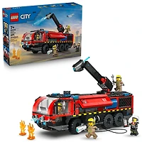 LEGO City Le camion de pompiers de l'aéroport - Ensemble de construction de véhicule d'urgence pour garçons et filles de 7 ans et plus - 60499