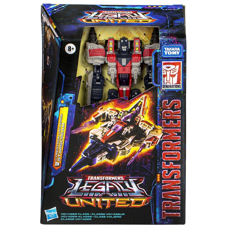 Transformers Generations Legacy United, figurine Cybertron Universe Starscream classe Voyageur