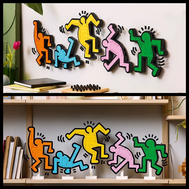 LEGO Art Keith Haring - Figures Dansantes, Décoration de Salon et Ensemble de Construction pour Adultes 31216