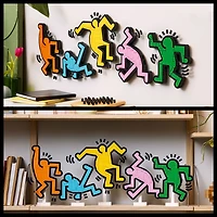 LEGO Art Keith Haring - Figures Dansantes, Décoration de Salon et Ensemble de Construction pour Adultes 31216