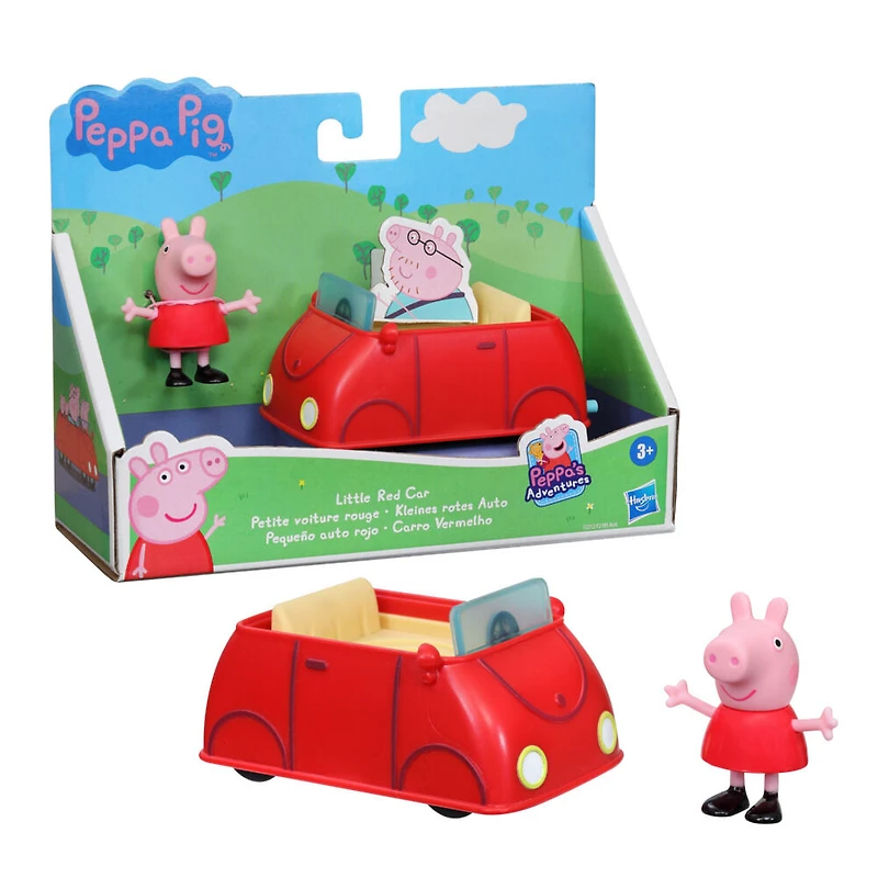 Peppa Pig Peppa's Adventures Petits véhicules Petite voiture rouge avec figurine