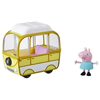 Peppa Pig Peppa's Adventures Mini camping car, inclut figurine Peppa Pig de 7,5 cm