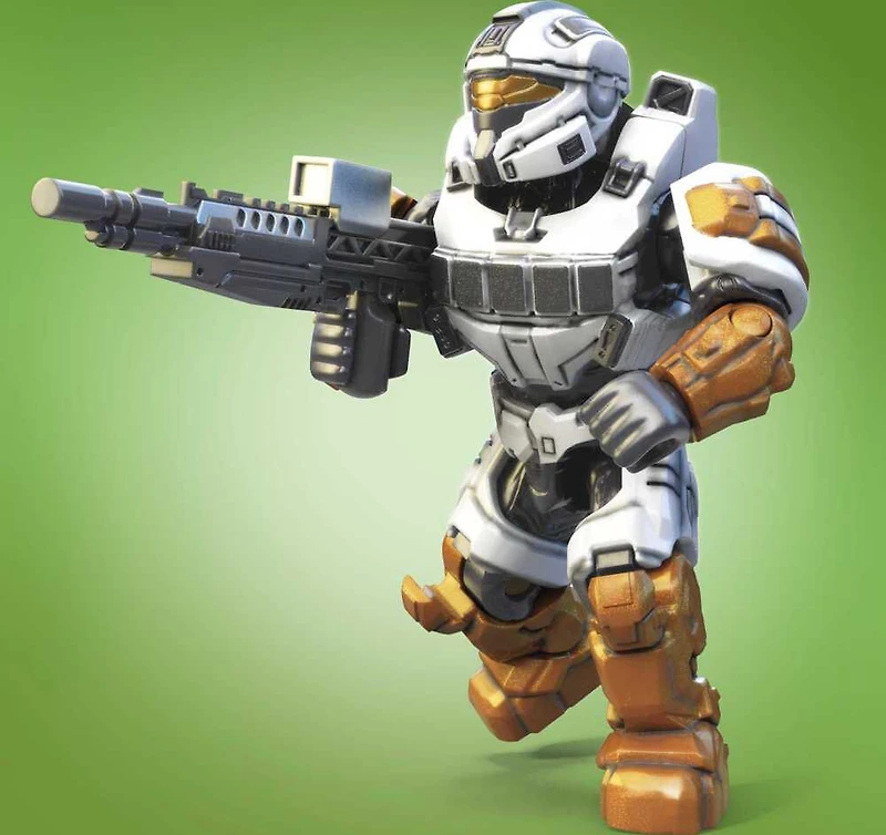 Mega Halo Heroes Series 14 Spartan Trailblazer Micro Action Figure, Building Toys for Kids