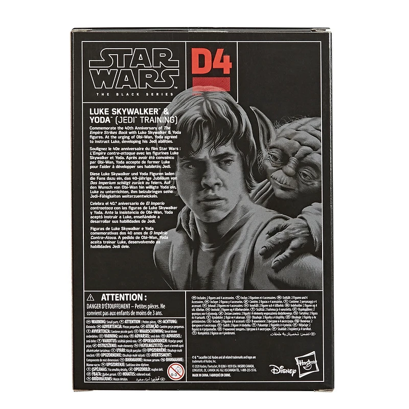 Star Wars The Black Series, Luke Skywalker et Yoda (Entraînement Jedi) de 15 cm, Star Wars : L'Empire contre-attaque, édition 40e anniversaire