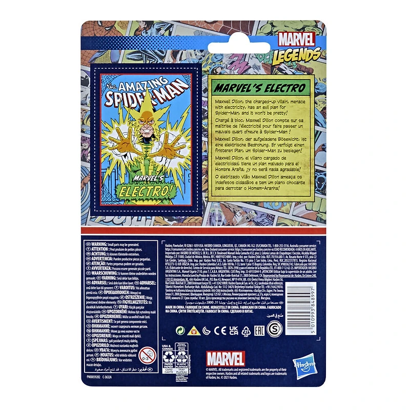 Marvel Legends, figurine de collection retro Electro de 9,5 cm