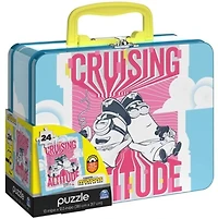 Minions Lunch Box Tin with 24Pc Puzzle