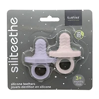 Kushies - Siliteethe Teethers 2pk Pink/Lilac