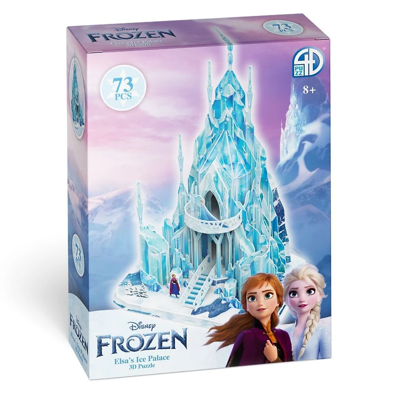 4D Build, Disney Princess Frozen Elsa's Ice Palace Paper 3D Puzzle Paper Model Kit, 73 Piece Paper Model Kit