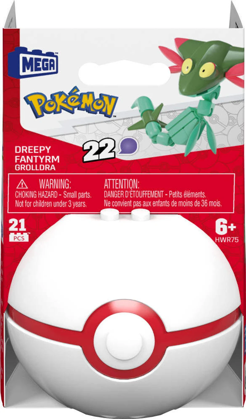 MEGA Pokémon Figurine articulée Fantyrm, 21pièces