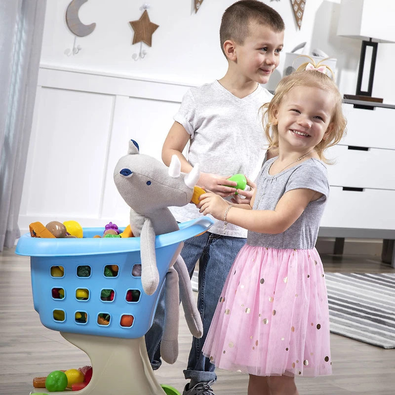 Panier d'achat du petit assistant (bleu